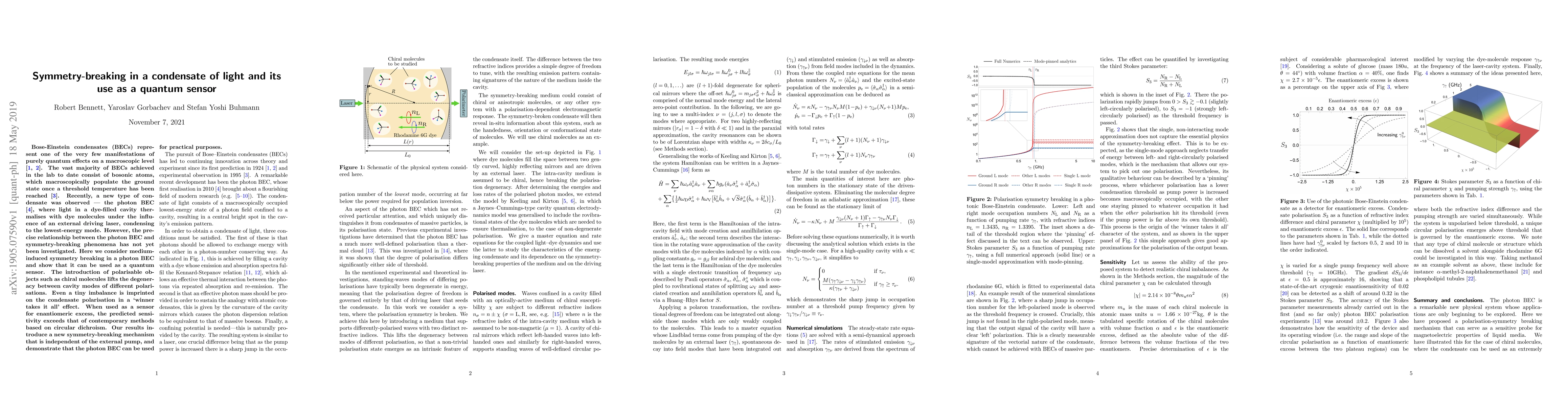 Thumbnail for Symmetry-breaking in a condensate of light and its use as a quantum
  sensor