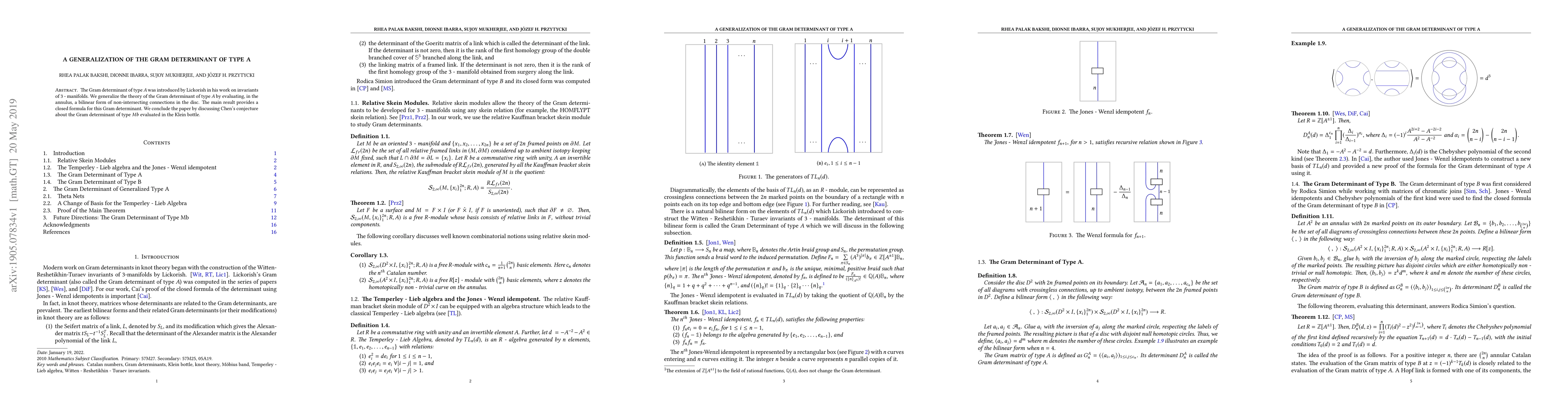 Thumbnail for A Generalization of the Gram determinant of type A