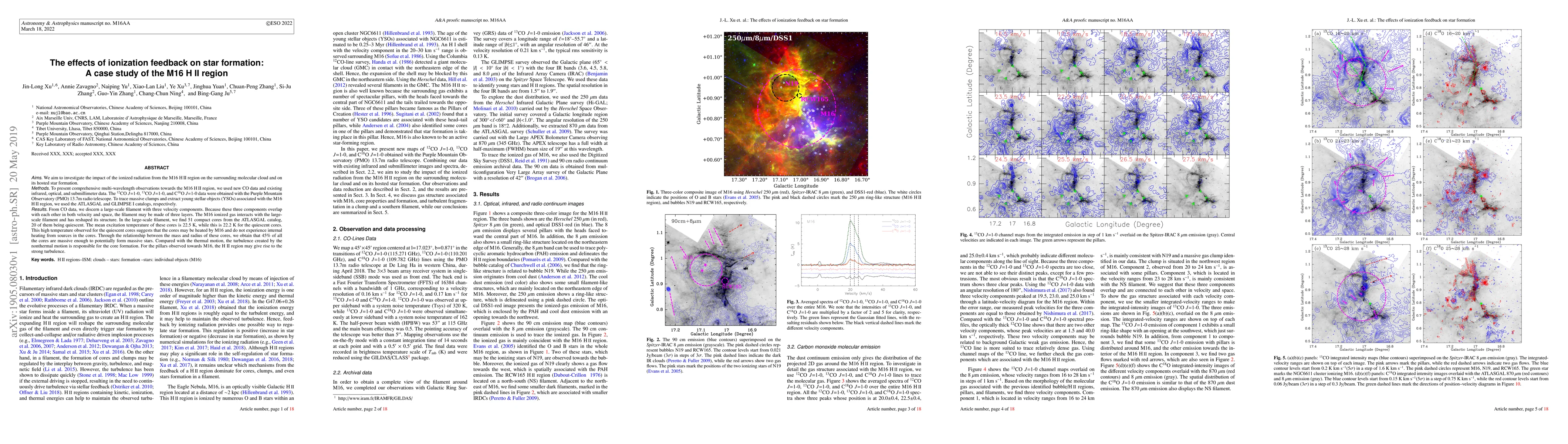 Thumbnail for The effects of ionization feedback on star formation: A case study of
  the M16 H II region