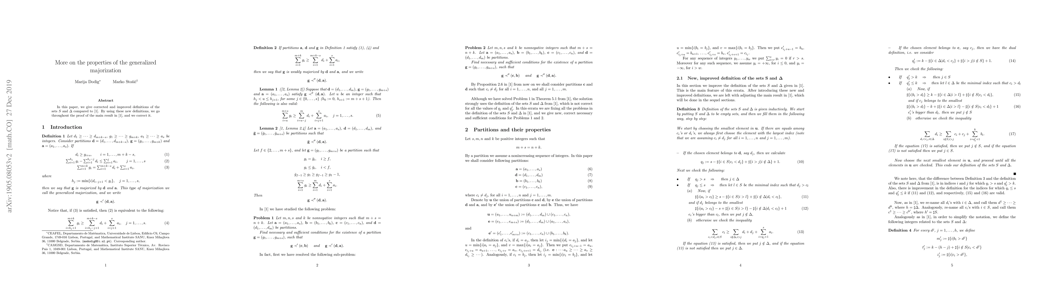 Thumbnail for More on the properties of the generalized majorization