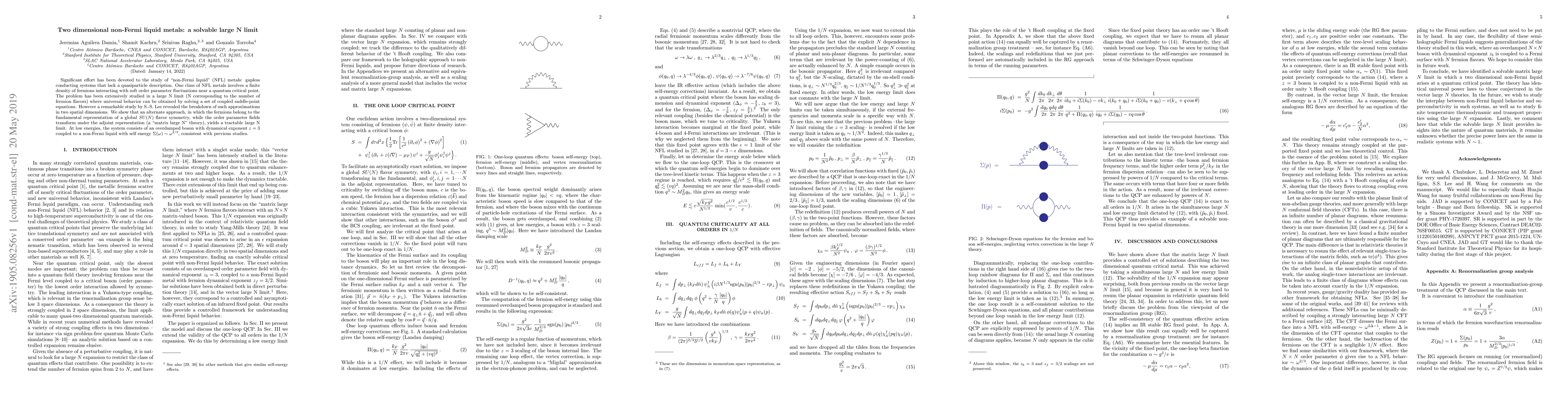 Thumbnail for Two dimensional non-Fermi liquid metals: a solvable large N limit
