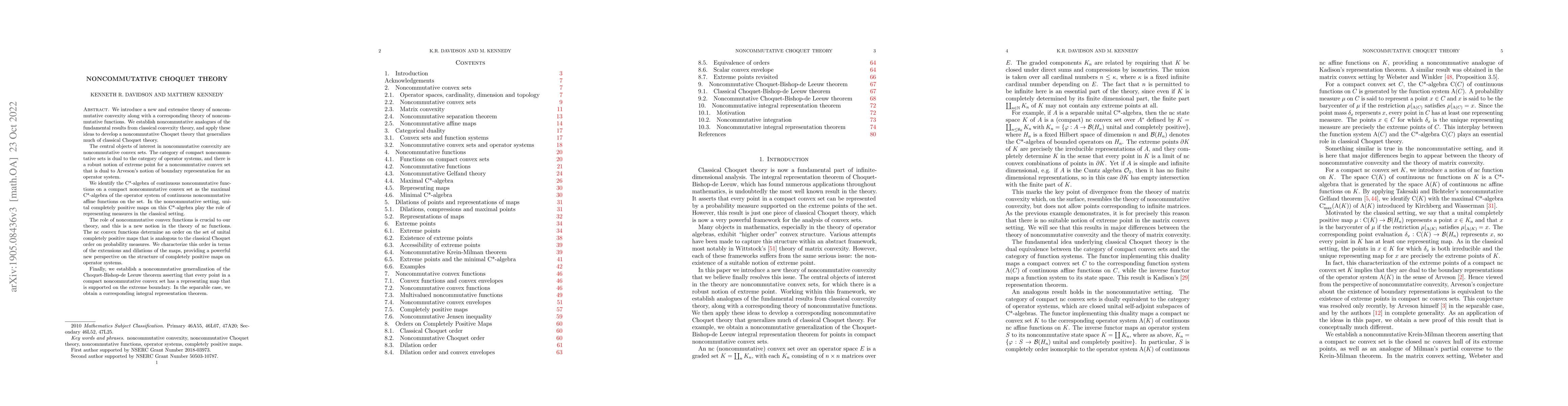 Thumbnail for Noncommutative Choquet theory