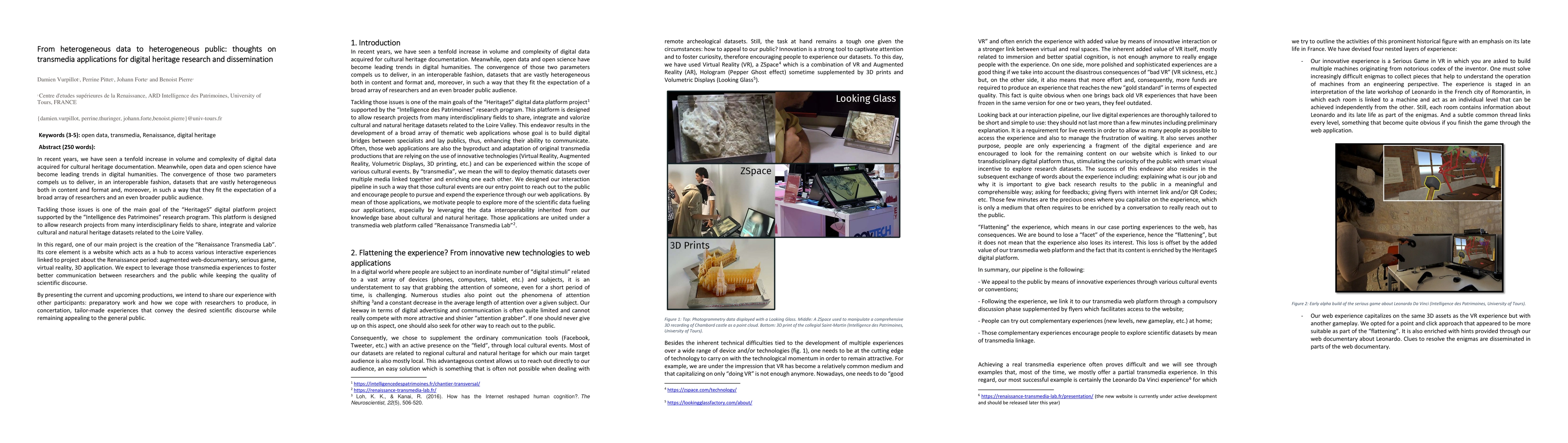 Thumbnail for From heterogeneous data to heterogeneous public: thoughts on transmedia
  applications for digital heritage research and dissemination