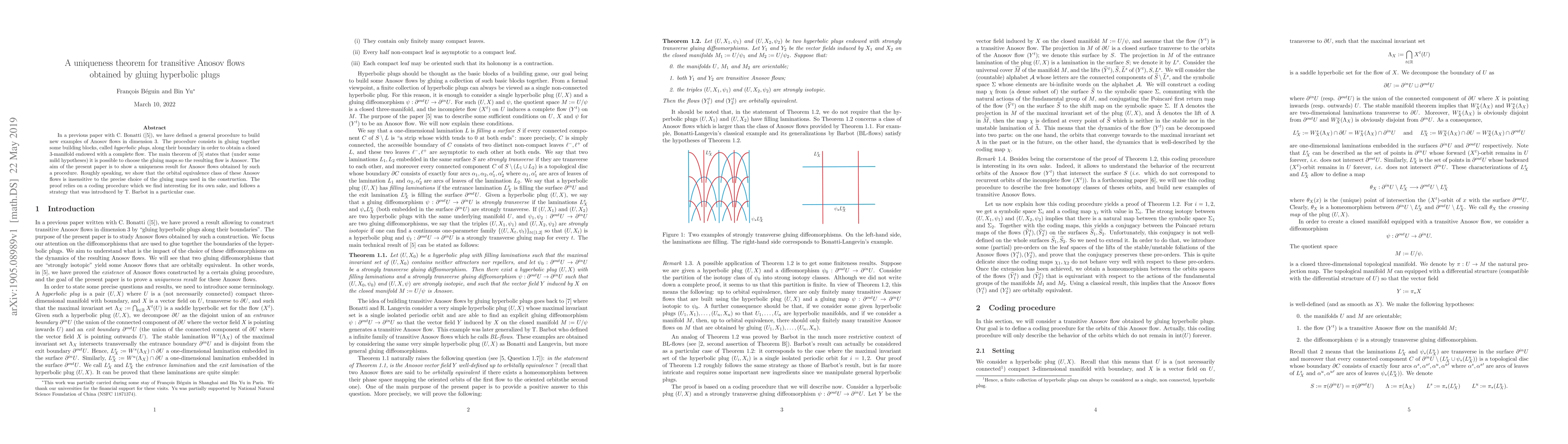 Thumbnail for A uniqueness theorem for transitive Anosov flows obtained by gluing
  hyperbolic plugs