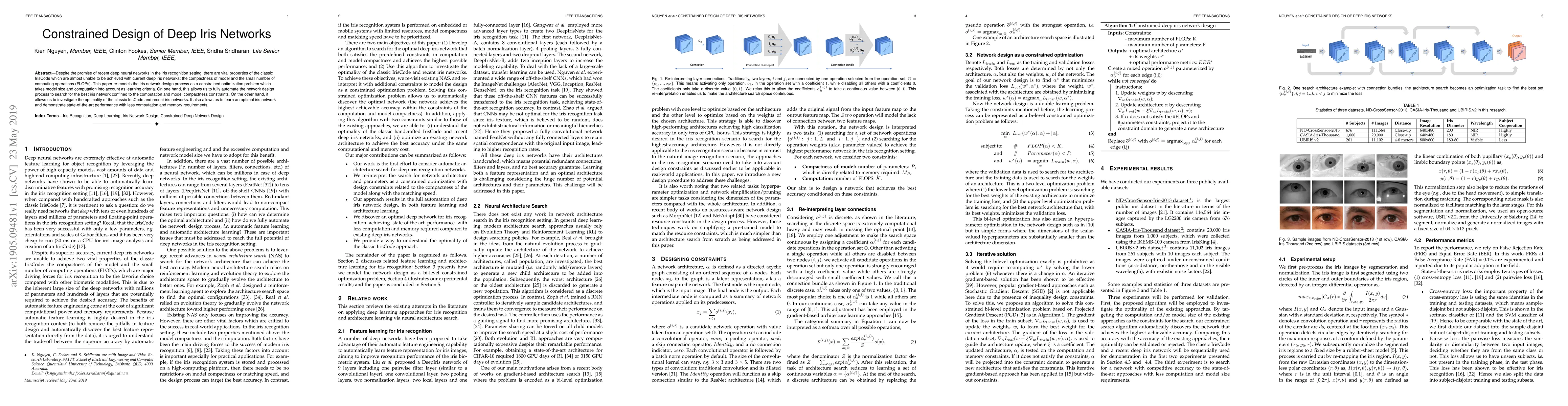 Thumbnail for Constrained Design of Deep Iris Networks