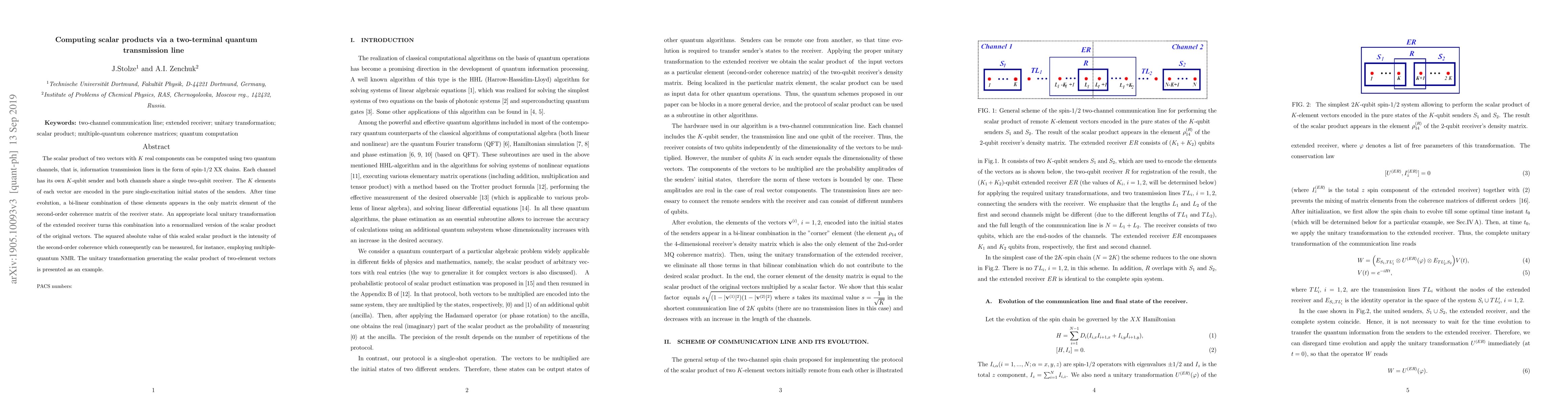 Thumbnail for Computing scalar products via a two-terminal quantum transmission line