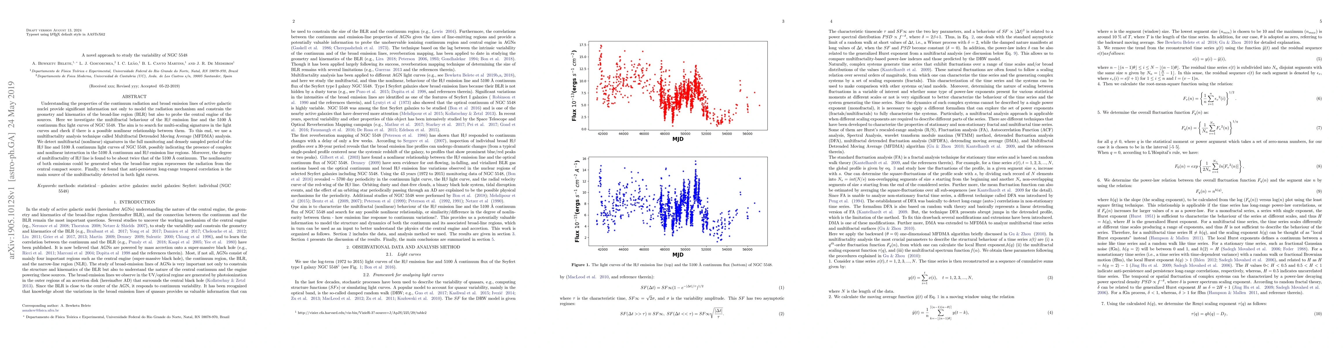 Thumbnail for A novel approach to study the variability of NGC 5548