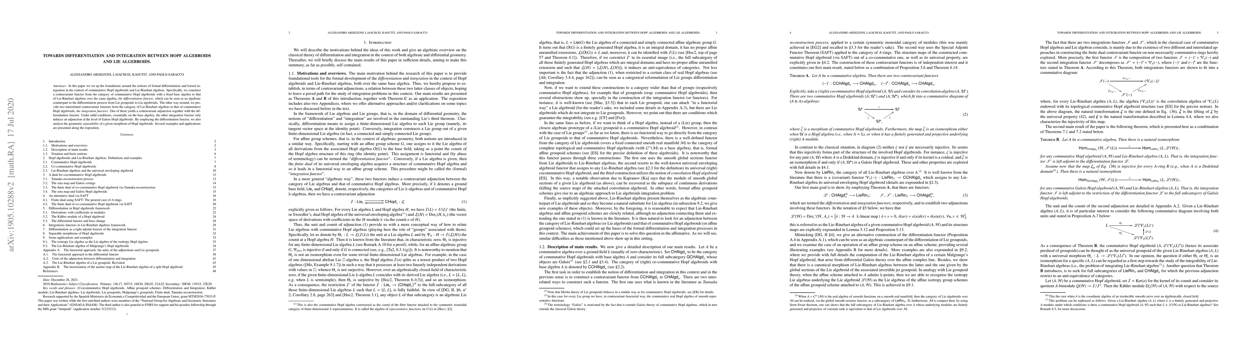 Thumbnail for Towards differentiation and integration between Hopf algebroids and Lie
  algebroids