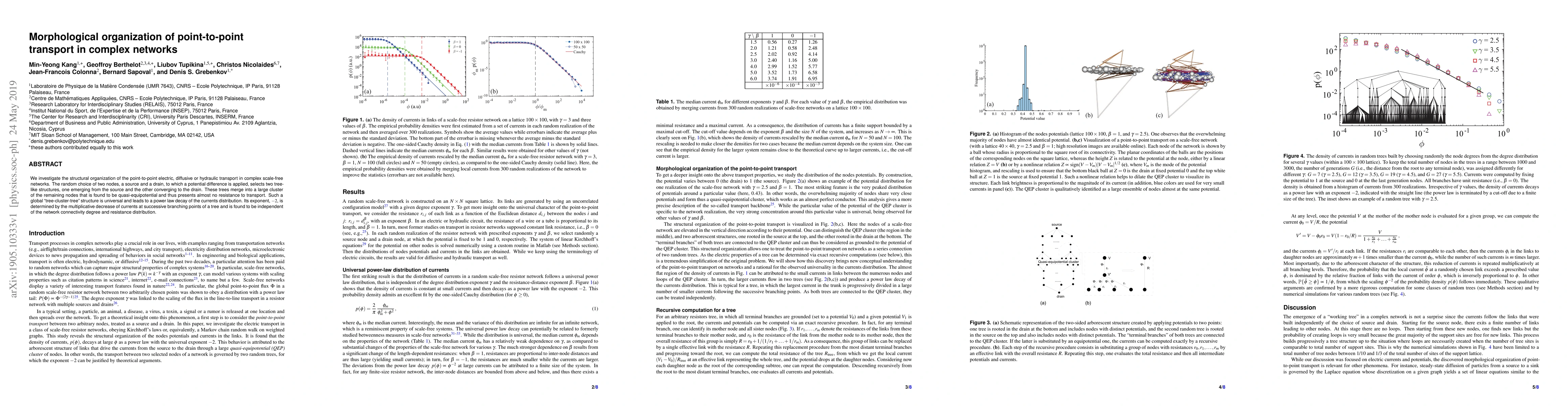 Thumbnail for Morphological organization of point-to-point transport in complex
  networks