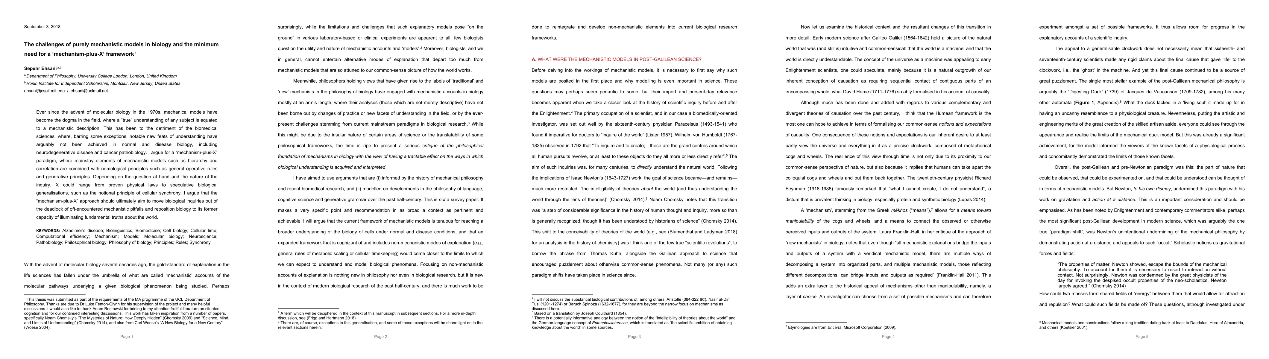 Thumbnail for The challenges of purely mechanistic models in biology and the minimum
  need for a 'mechanism-plus-X' framework