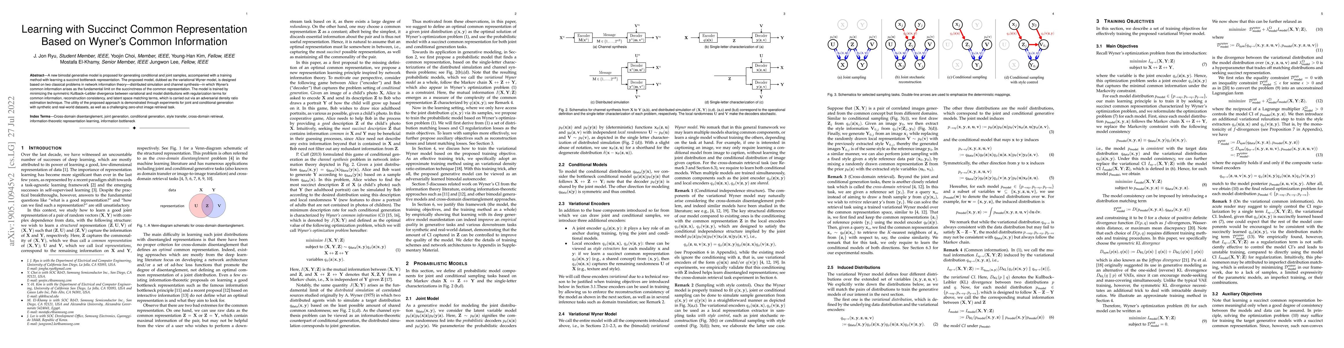 Thumbnail for Learning with Succinct Common Representation Based on Wyner's Common
  Information