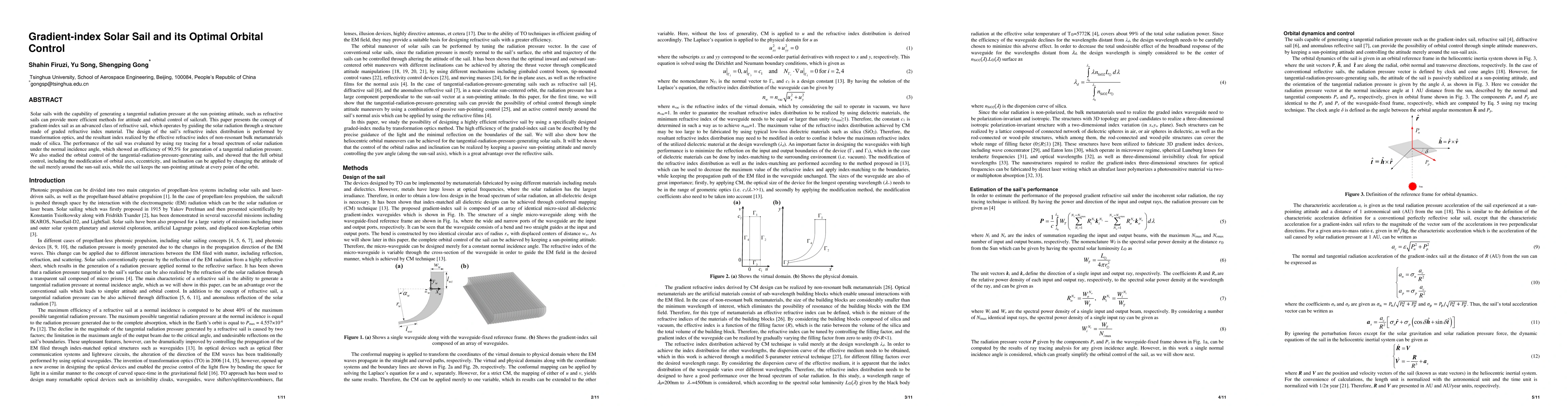 Thumbnail for Gradient-index Solar Sail and its Optimal Orbital Control
