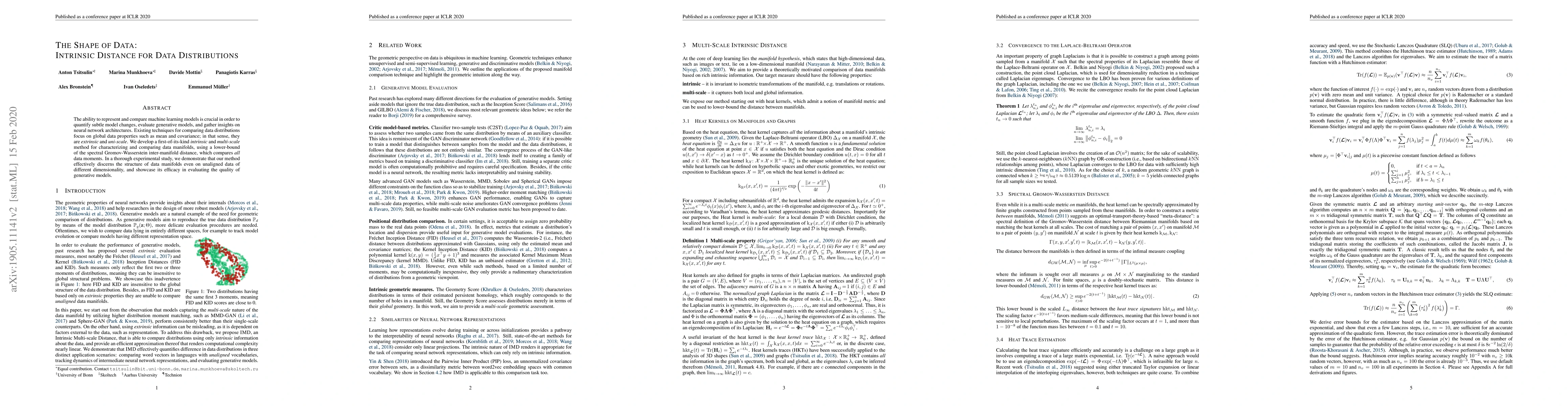 Thumbnail for The Shape of Data: Intrinsic Distance for Data Distributions