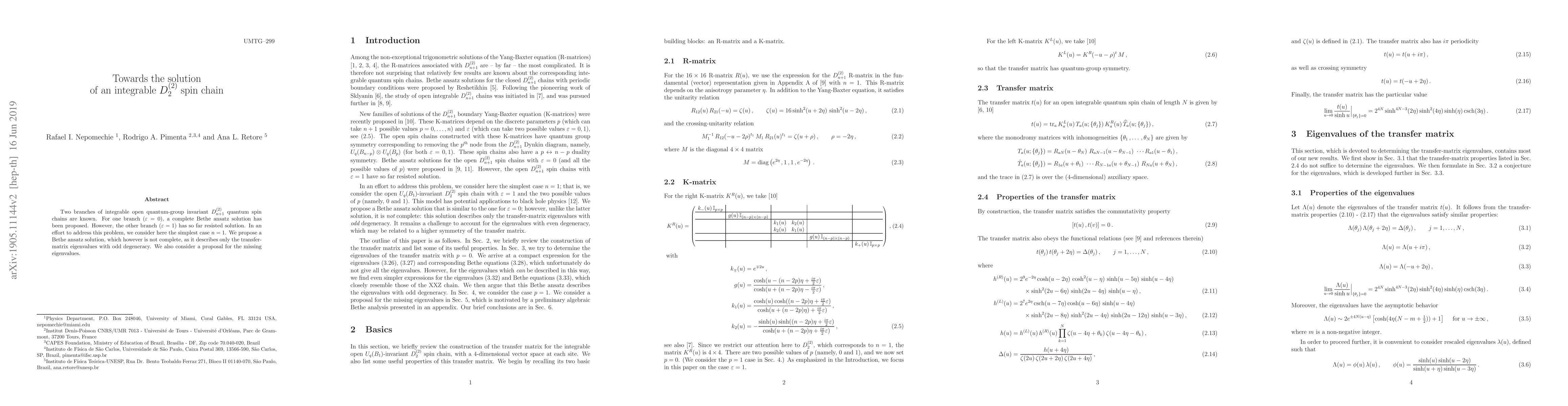 Thumbnail for Towards the solution of an integrable $D_2^{(2)}$ spin chain