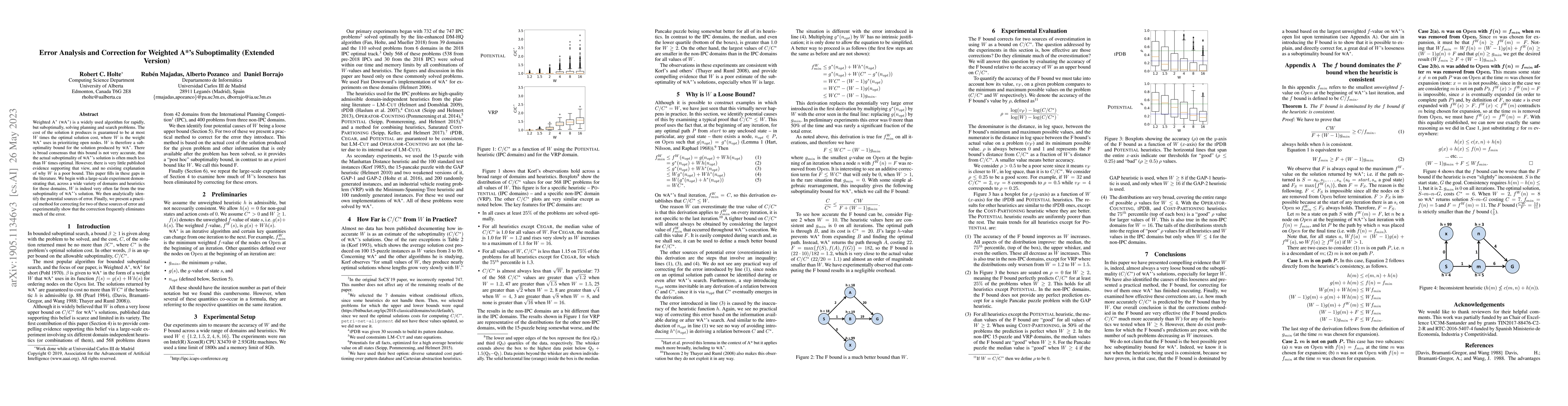 Thumbnail for Error Analysis and Correction for Weighted A*'s Suboptimality (Extended
  Version)