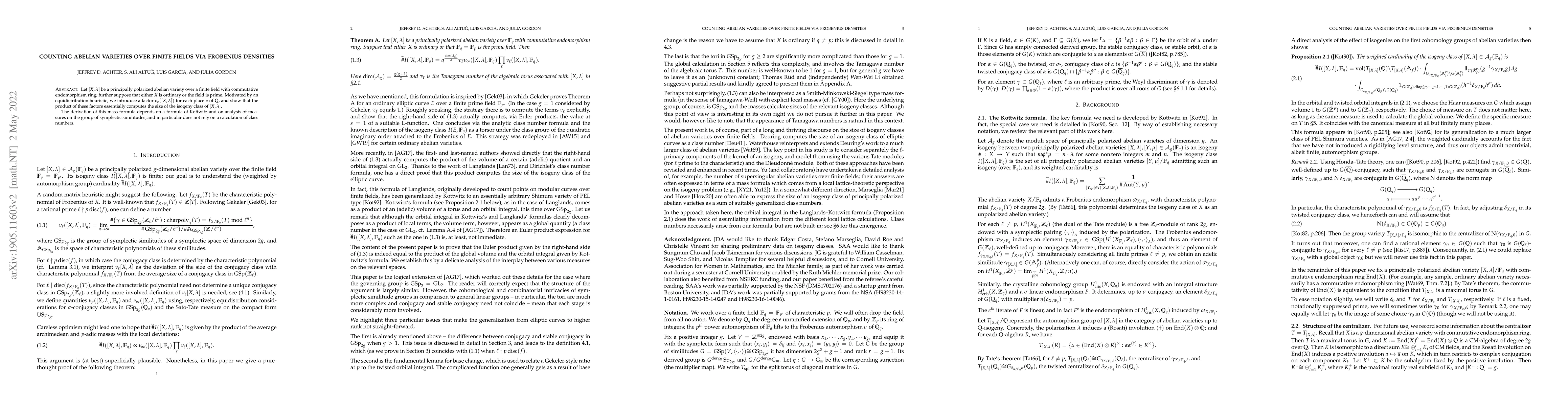 Thumbnail for Counting abelian varieties over finite fields via Frobenius densities