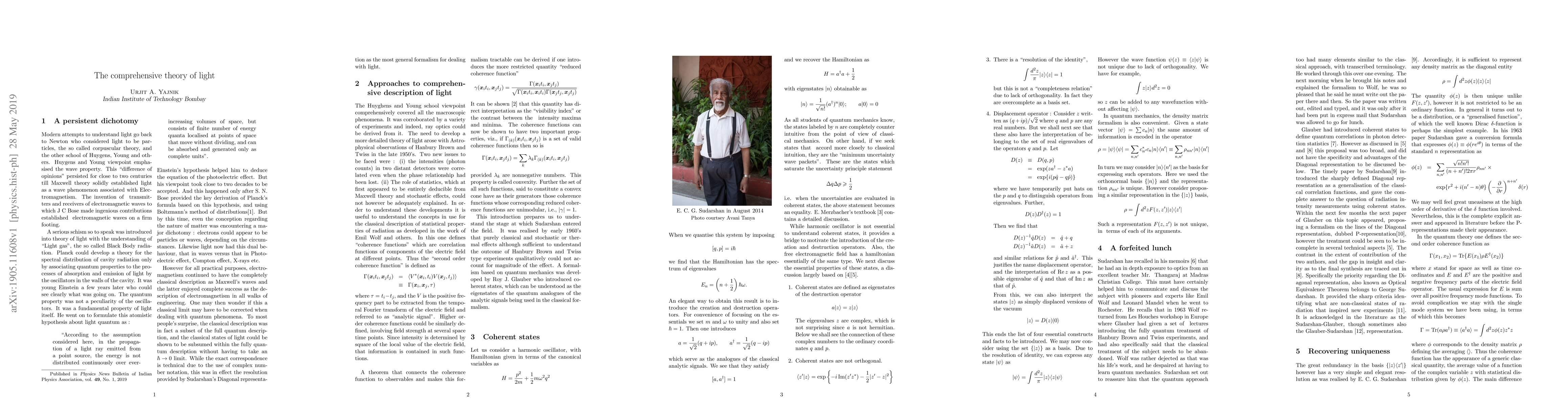 Thumbnail for The comprehensive theory of light