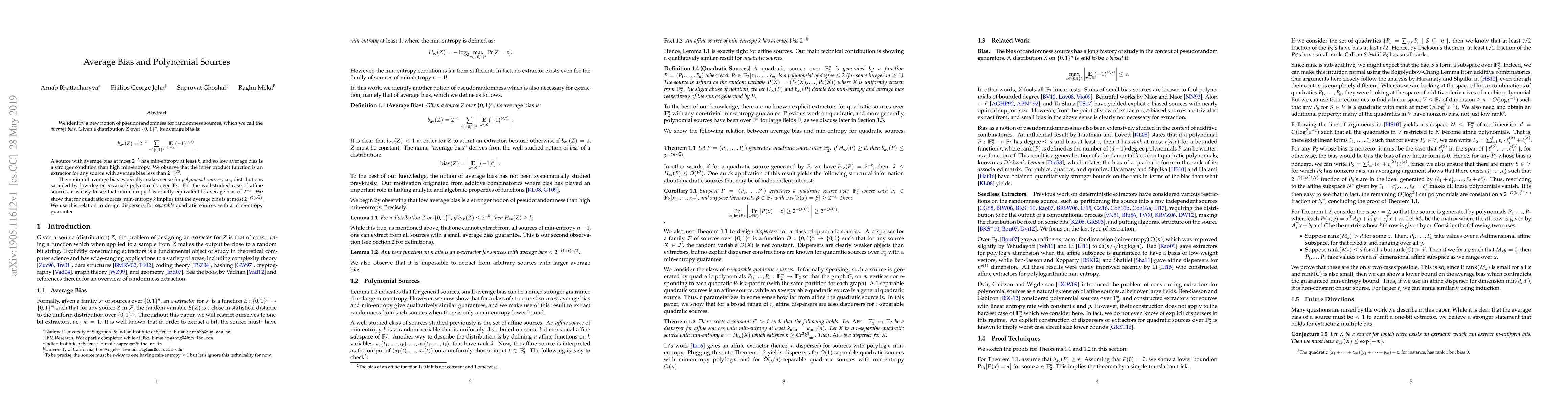 Thumbnail for Average Bias and Polynomial Sources