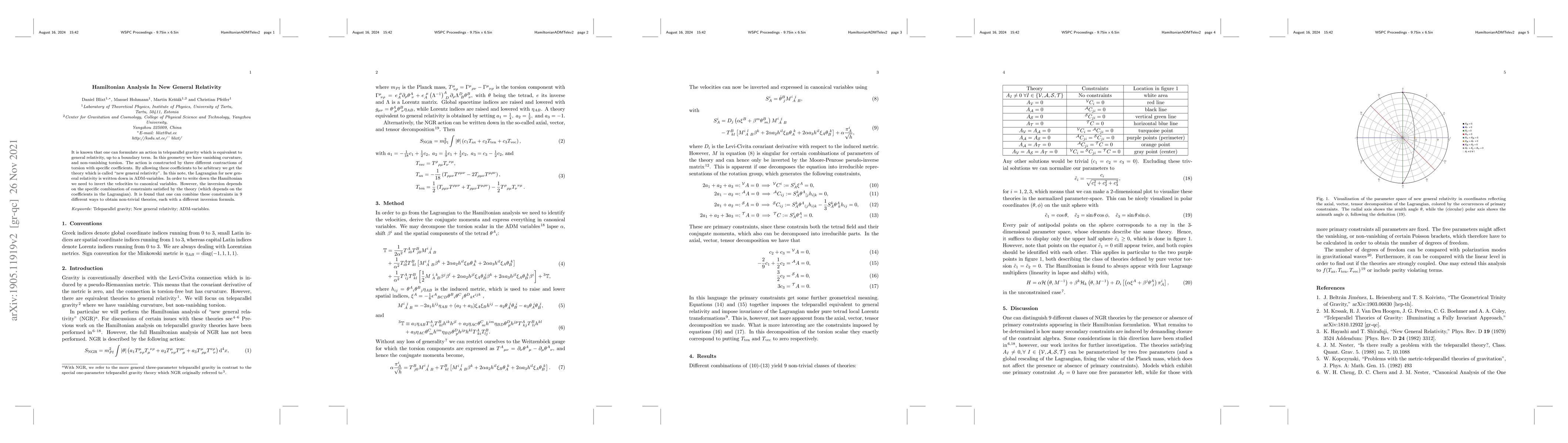 Thumbnail for Hamiltonian Analysis In New General Relativity