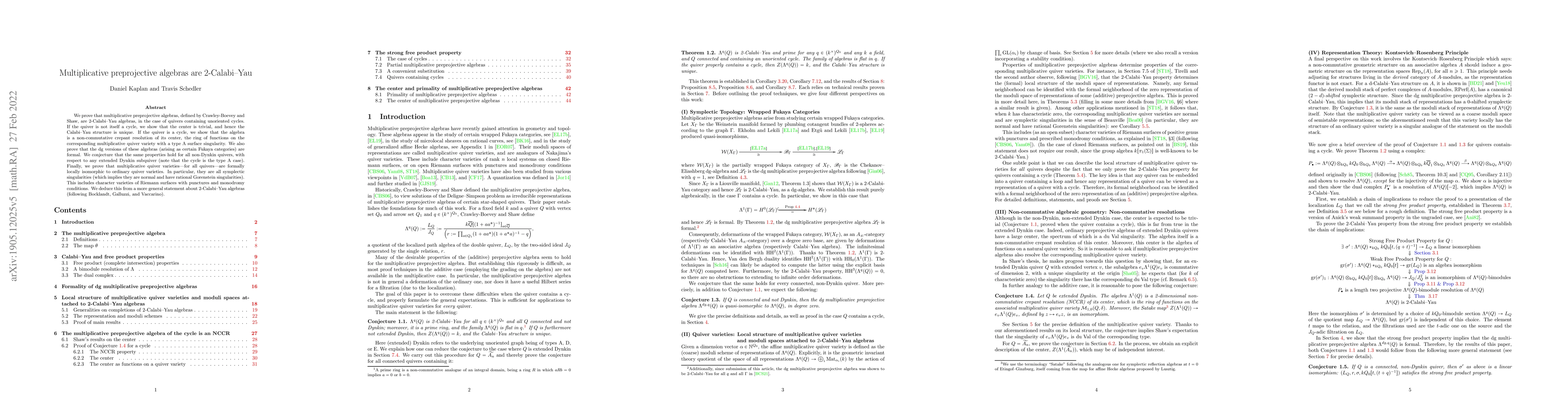 Thumbnail for Multiplicative preprojective algebras are 2-Calabi-Yau