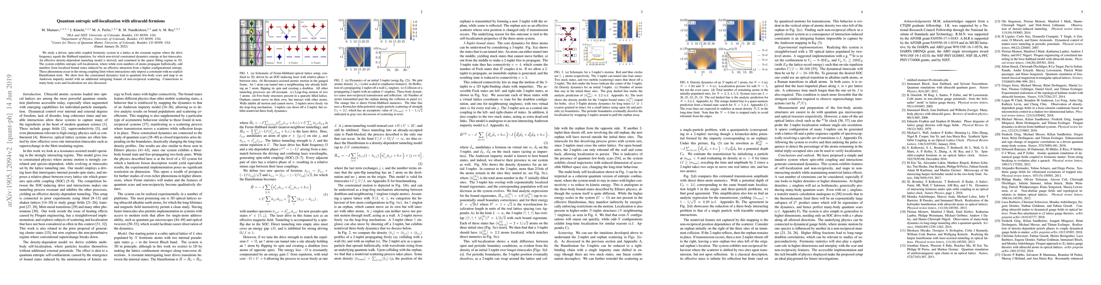 Thumbnail for Quantum entropic self-localization with ultracold fermions