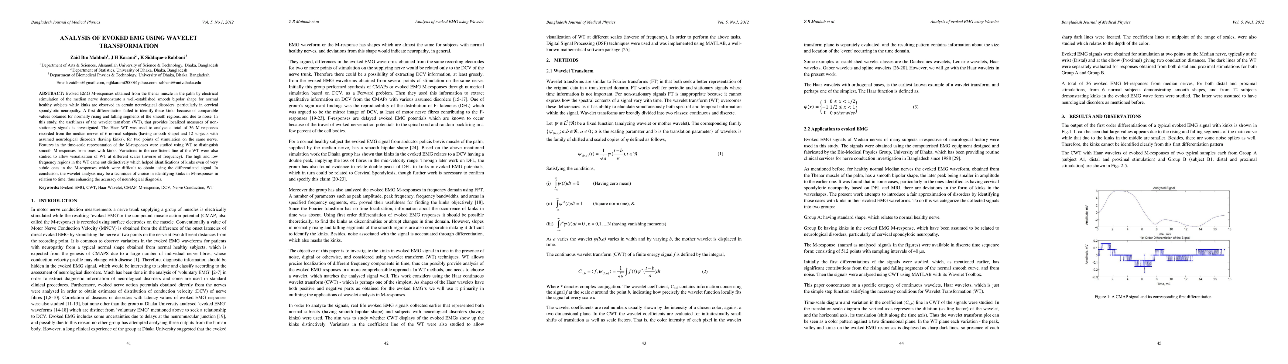 Thumbnail for Analysis of evoked EMG using wavelet transformation