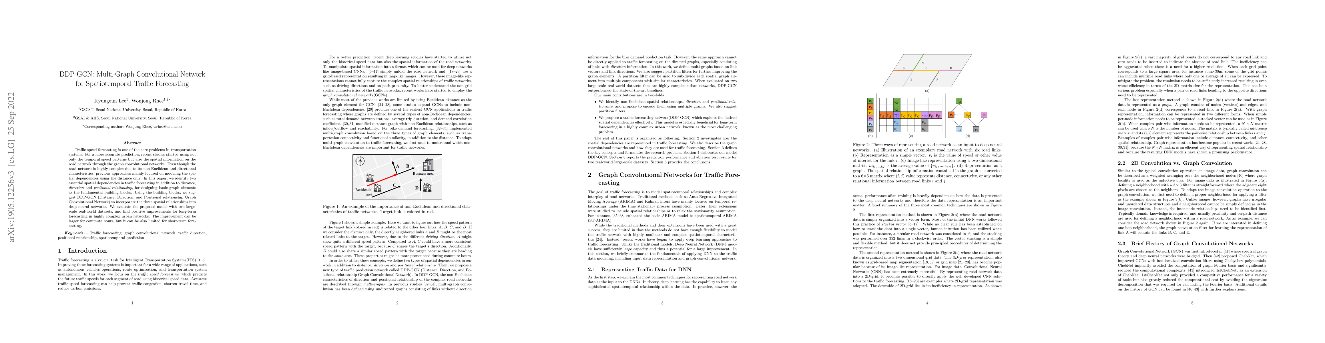 Thumbnail for DDP-GCN: Multi-Graph Convolutional Network for Spatiotemporal Traffic
  Forecasting