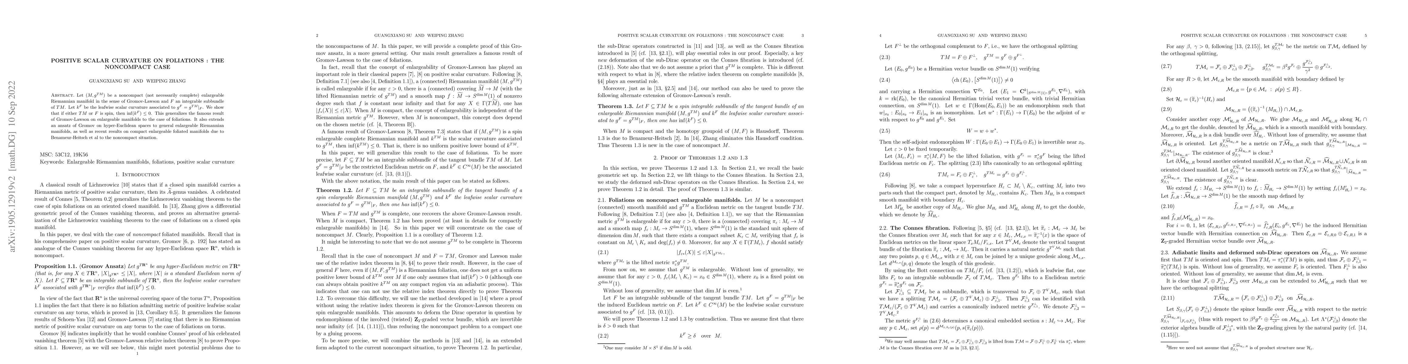 Thumbnail for Positive scalar curvature on foliations: the noncompact case