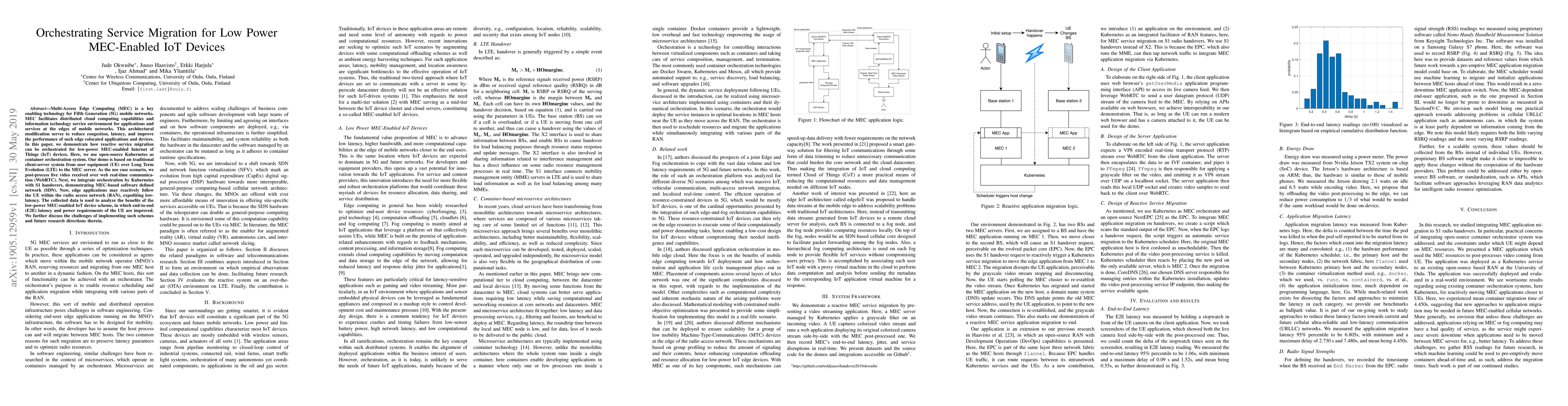 Thumbnail for Orchestrating Service Migration for Low Power MEC-Enabled IoT Devices