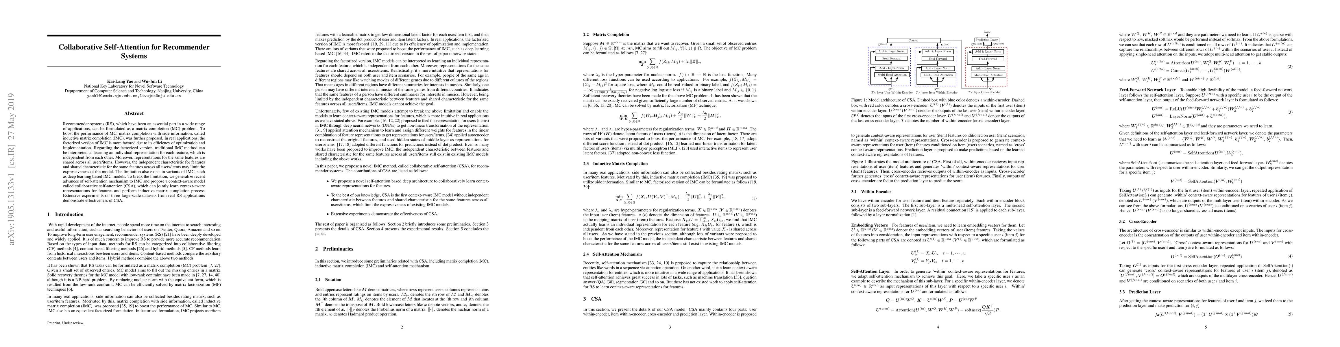Thumbnail for Collaborative Self-Attention for Recommender Systems
