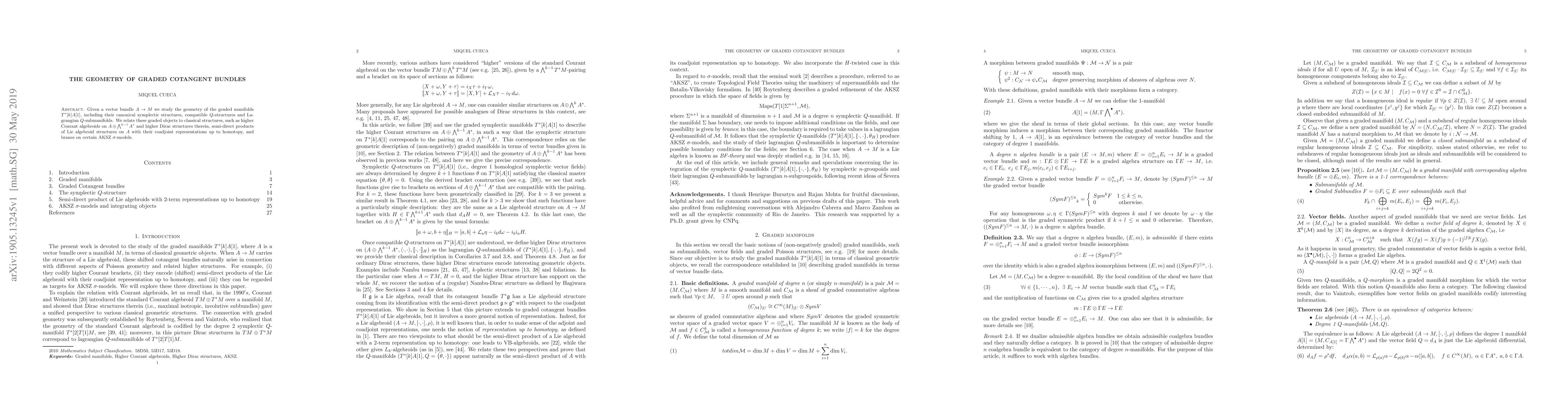 Thumbnail for The geometry of graded cotangent bundles
