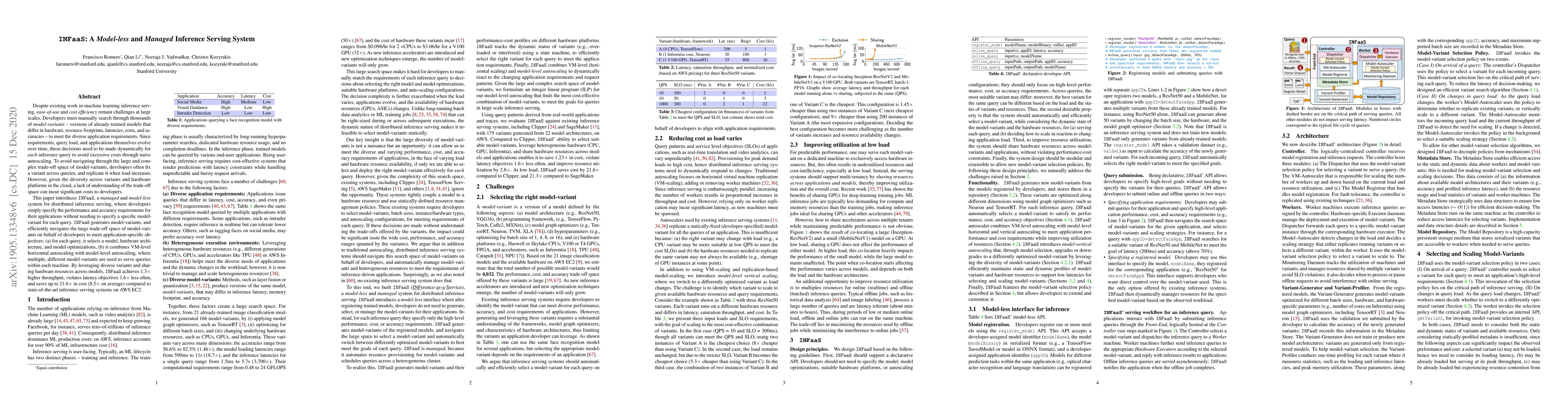 Thumbnail for INFaaS: A Model-less and Managed Inference Serving System