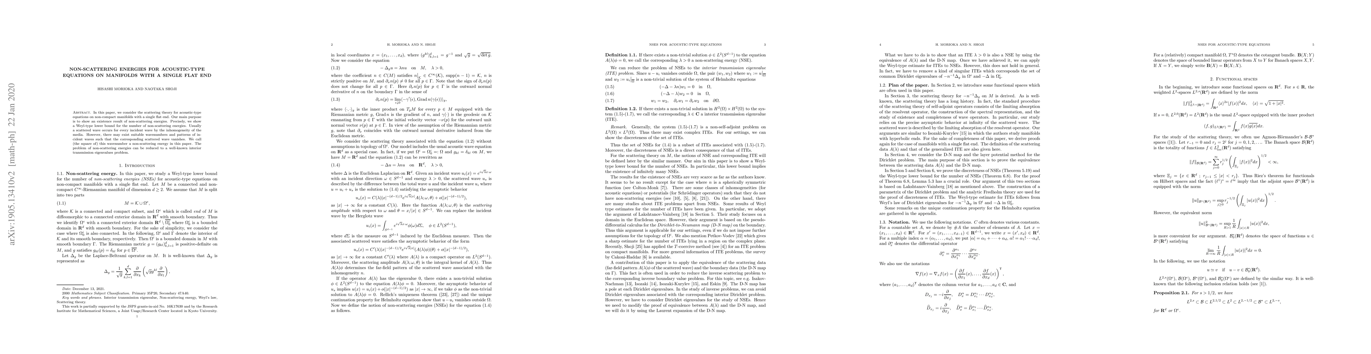 Thumbnail for Non-scattering energies for acoustic-type equations on manifolds with a
  single flat end