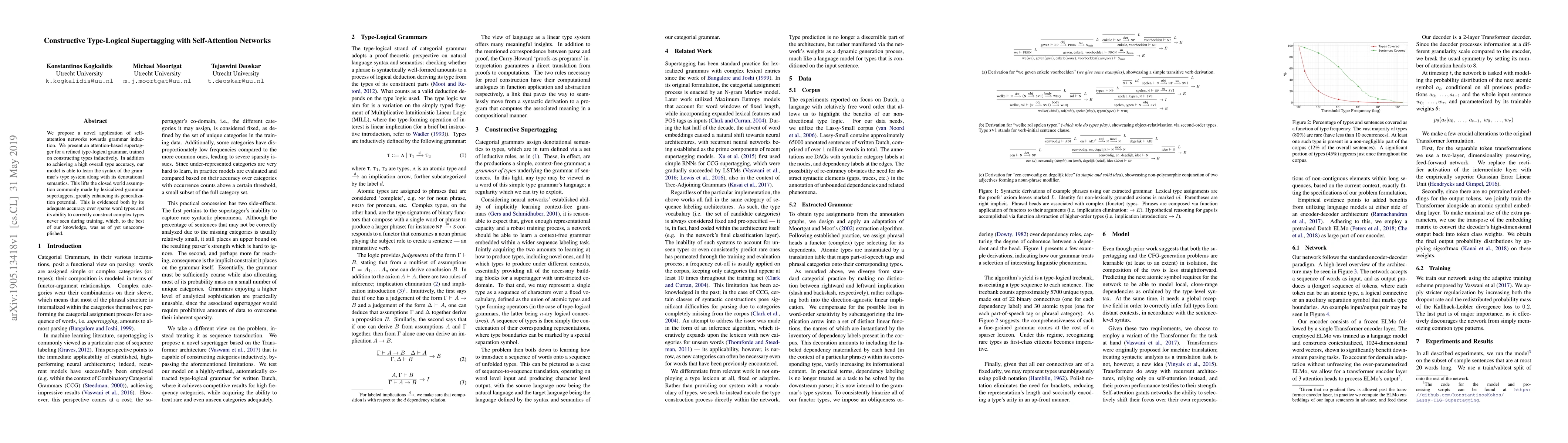 Thumbnail for Constructive Type-Logical Supertagging with Self-Attention Networks
