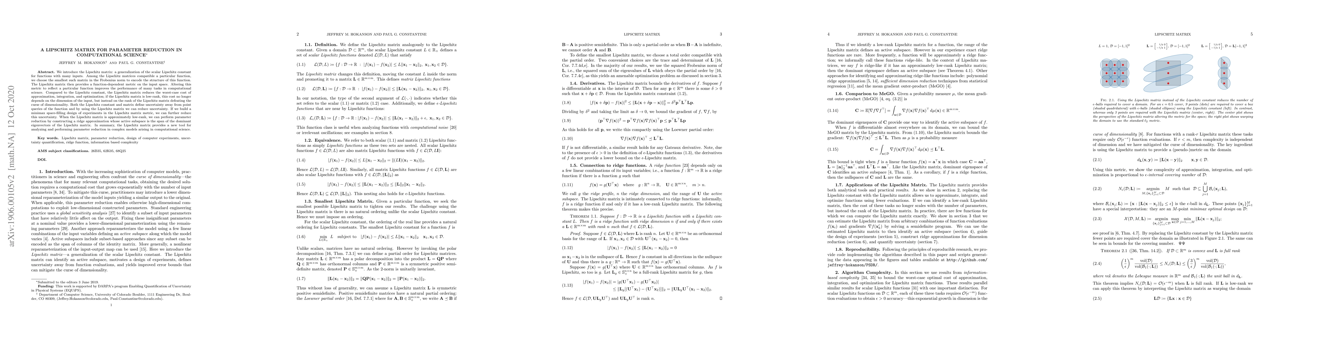 Thumbnail for A Lipschitz Matrix for Parameter Reduction in Computational Science