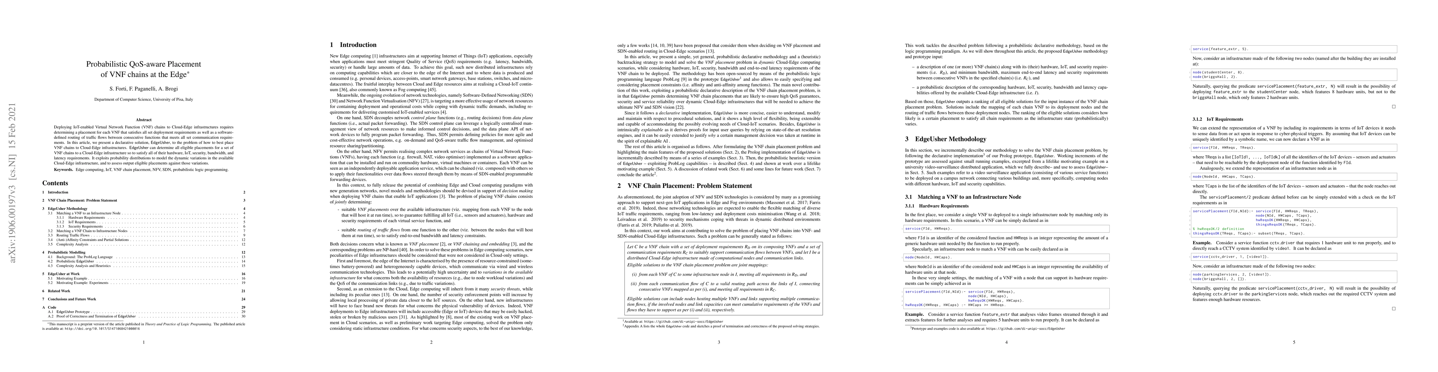 Thumbnail for Probabilistic QoS-aware Placement of VNF chains at the Edge