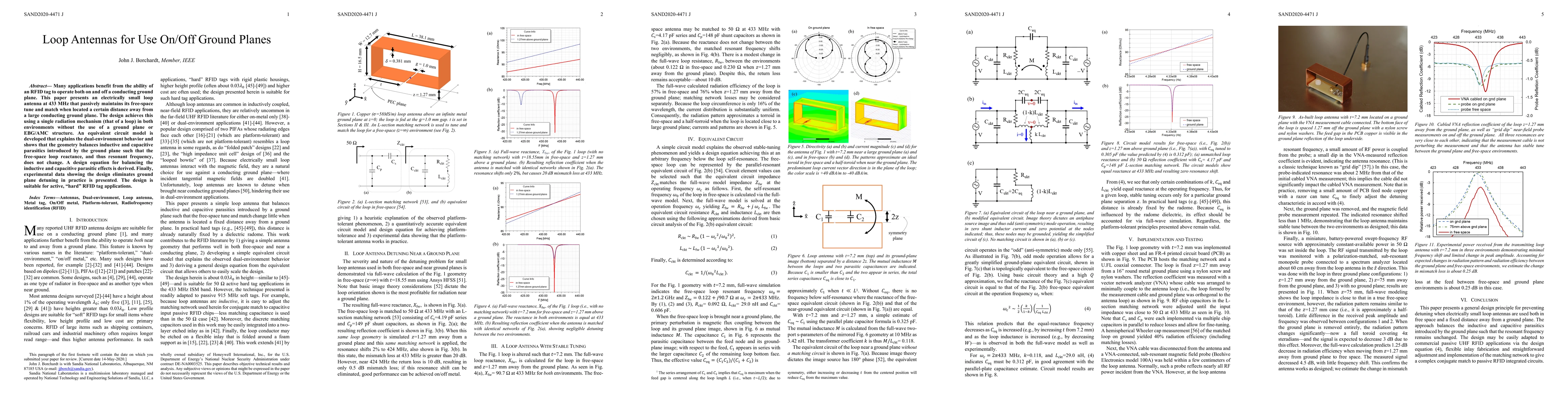 Thumbnail for Loop Antennas for Use On/Off Metal Ground Planes