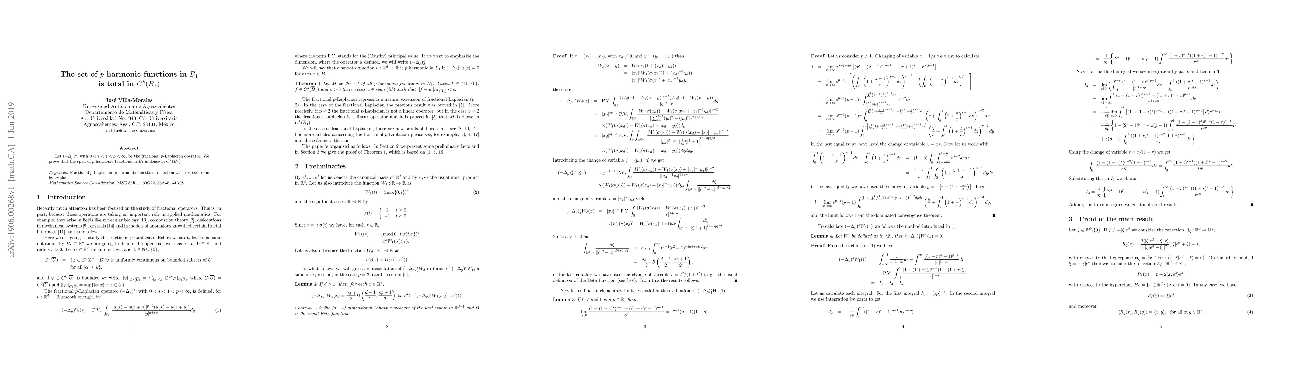 Thumbnail for The set of $p$-harmonic functions in $B_{1}$ is total in
  $C^{k}(\bar{B}_{1})$