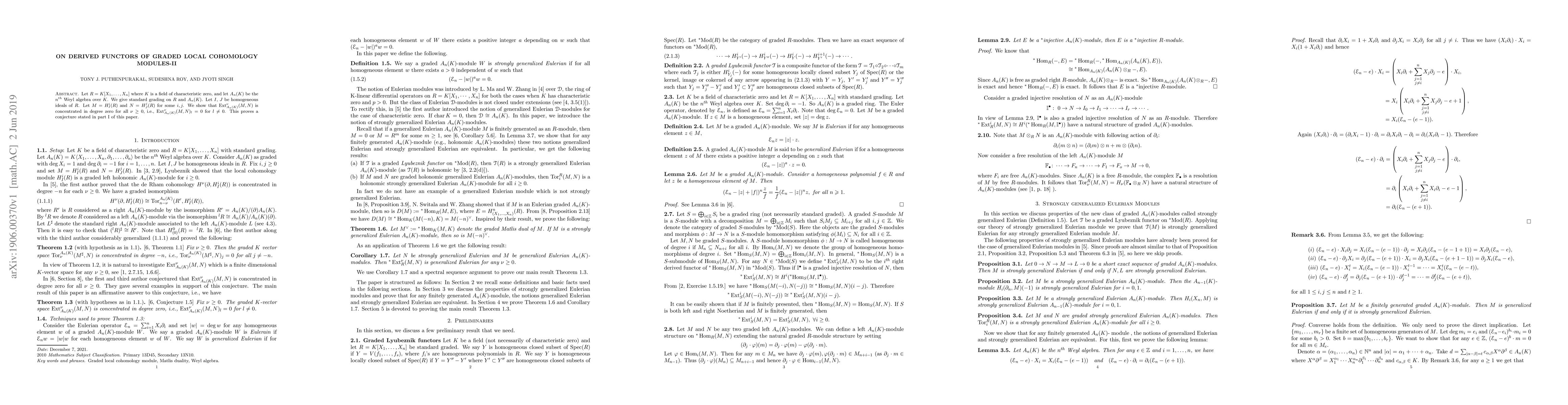 Thumbnail for On derived functors of graded local cohomology modules-II