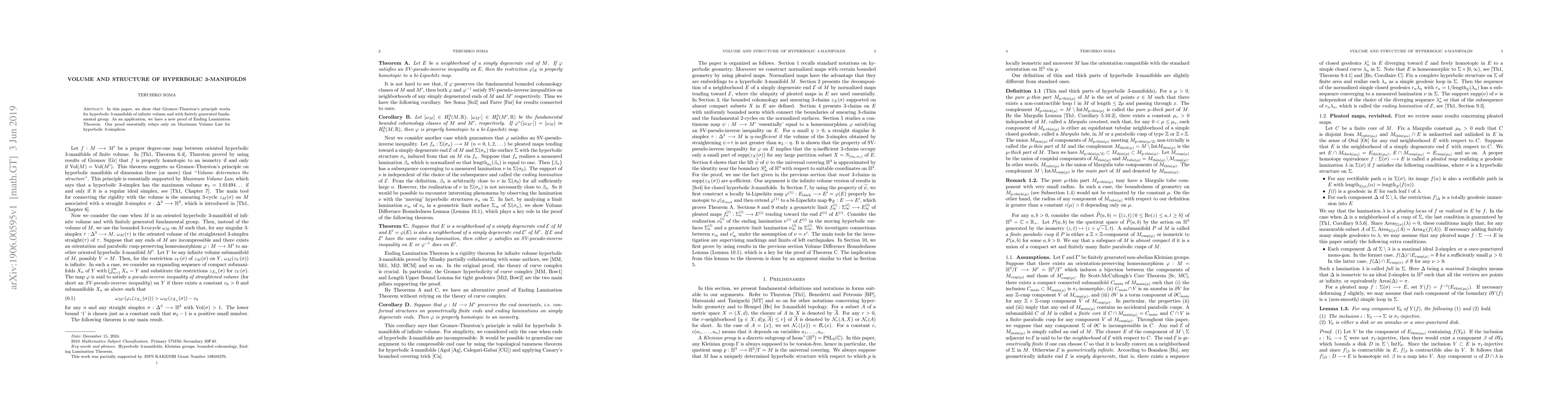 Thumbnail for Volume and structure of hyperbolic 3-manifolds