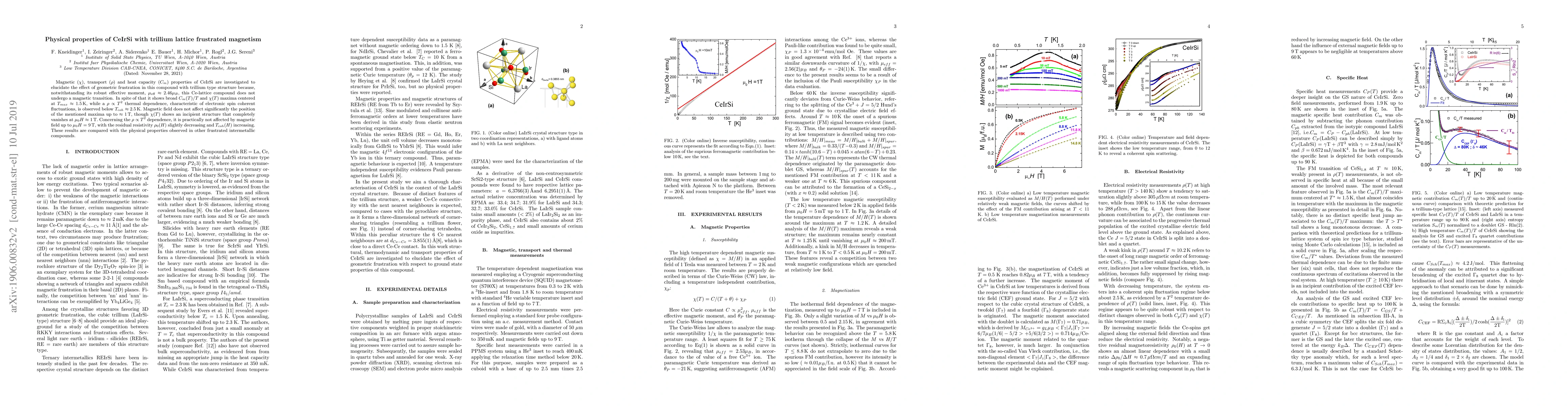 Thumbnail for Physical properties of CeIrSi with trillium-lattice frustrated magnetism