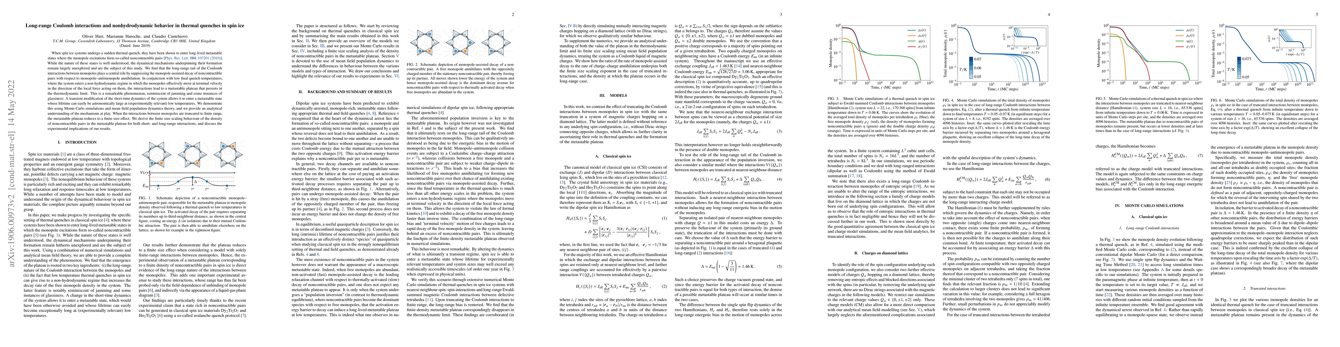 Thumbnail for Long-range Coulomb interactions and nonhydrodynamic behavior in thermal
  quenches in spin ice