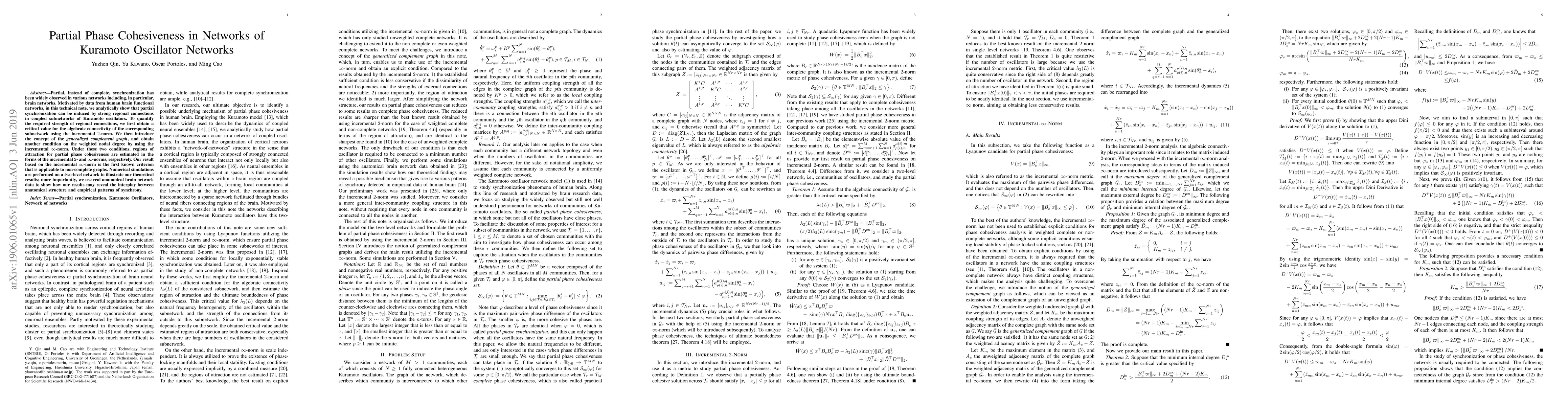 Thumbnail for Partial Phase Cohesiveness in Networks of Kuramoto Oscillator Networks