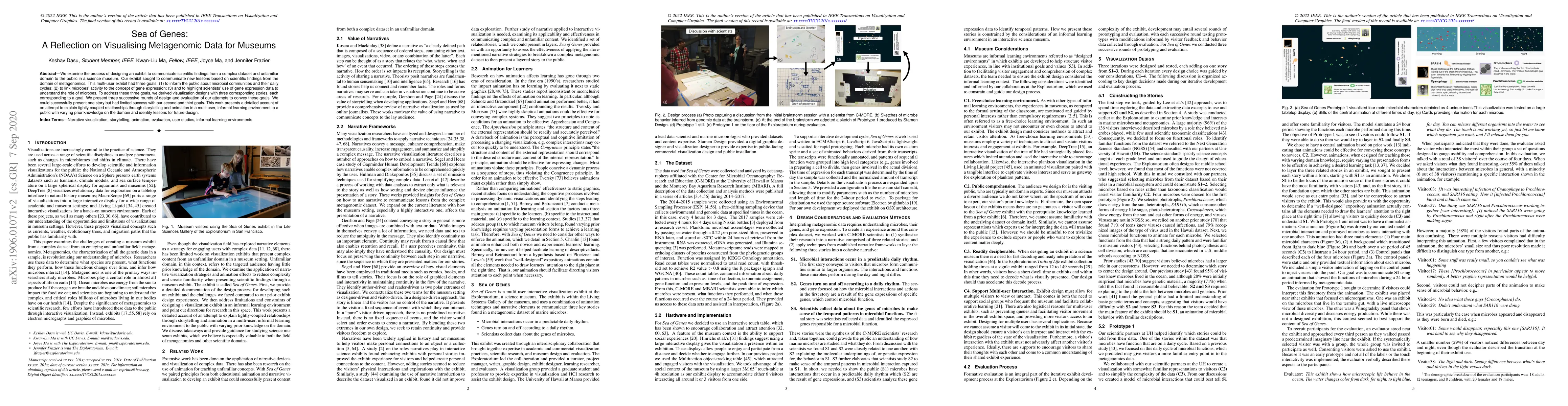 Thumbnail for Sea of Genes: Combining Animation and Narrative Strategies to Visualize
  Metagenomic Data for Museums
