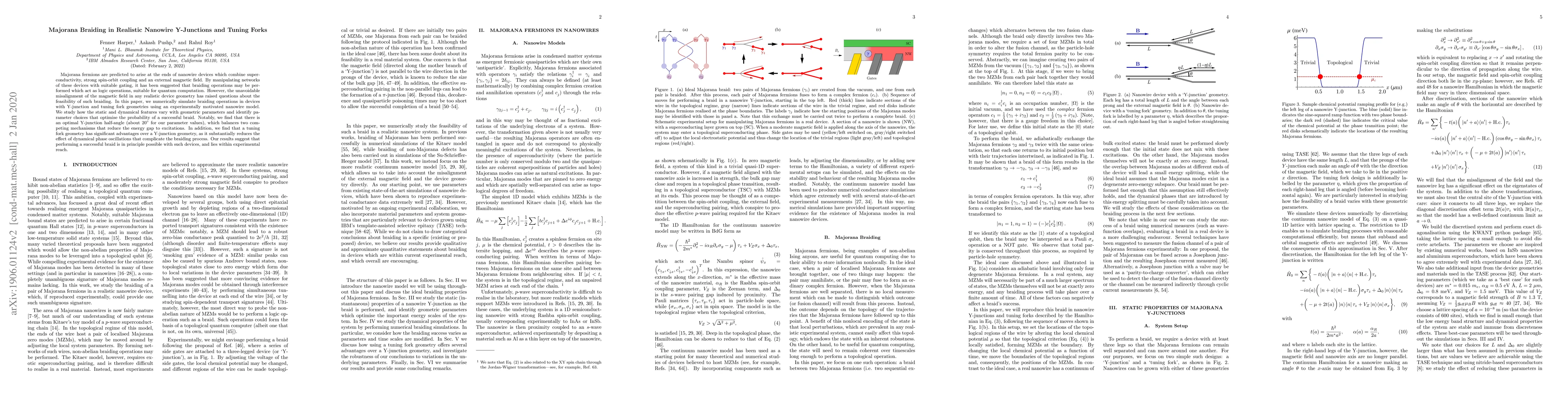 Thumbnail for Majorana Braiding in Realistic Nanowire Y-Junctions and Tuning Forks
