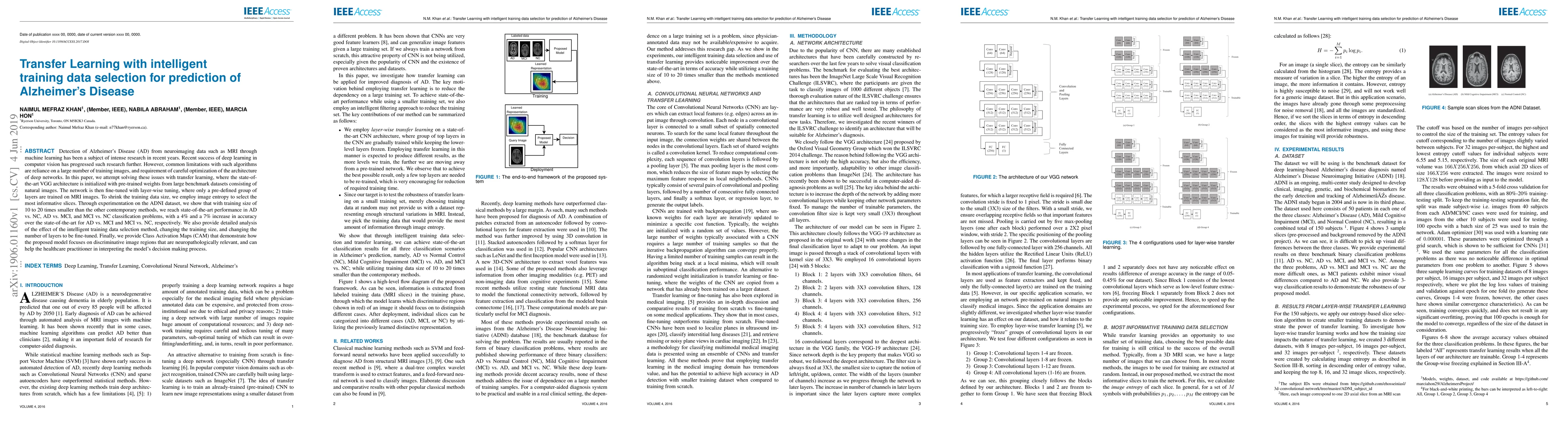 Thumbnail for Transfer Learning with intelligent training data selection for
  prediction of Alzheimer's Disease