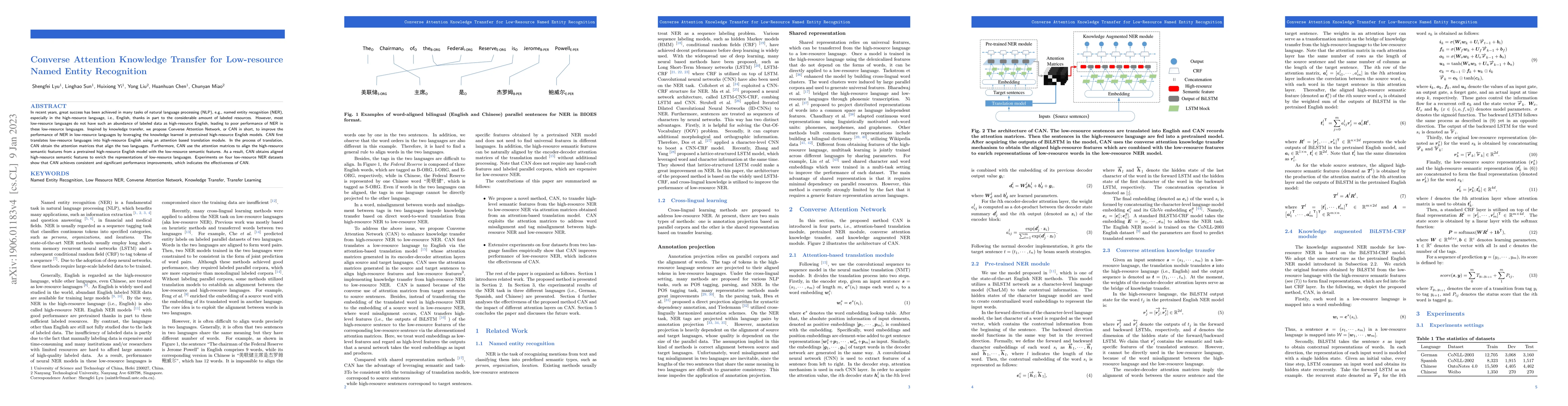 Thumbnail for Converse Attention Knowledge Transfer for Low-Resource Named Entity
  Recognition