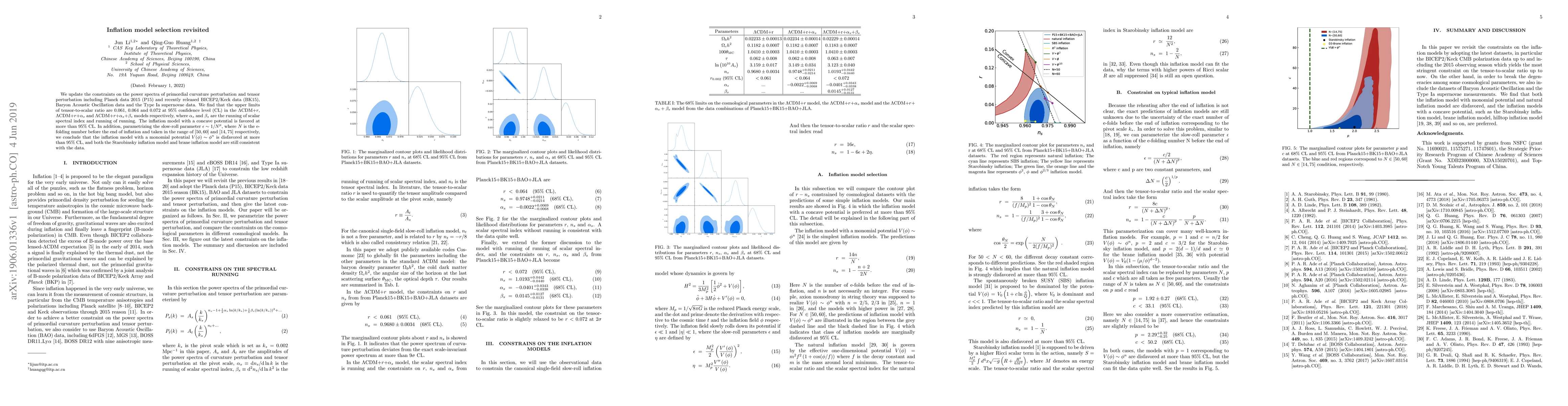 Thumbnail for Inflation model selection revisited