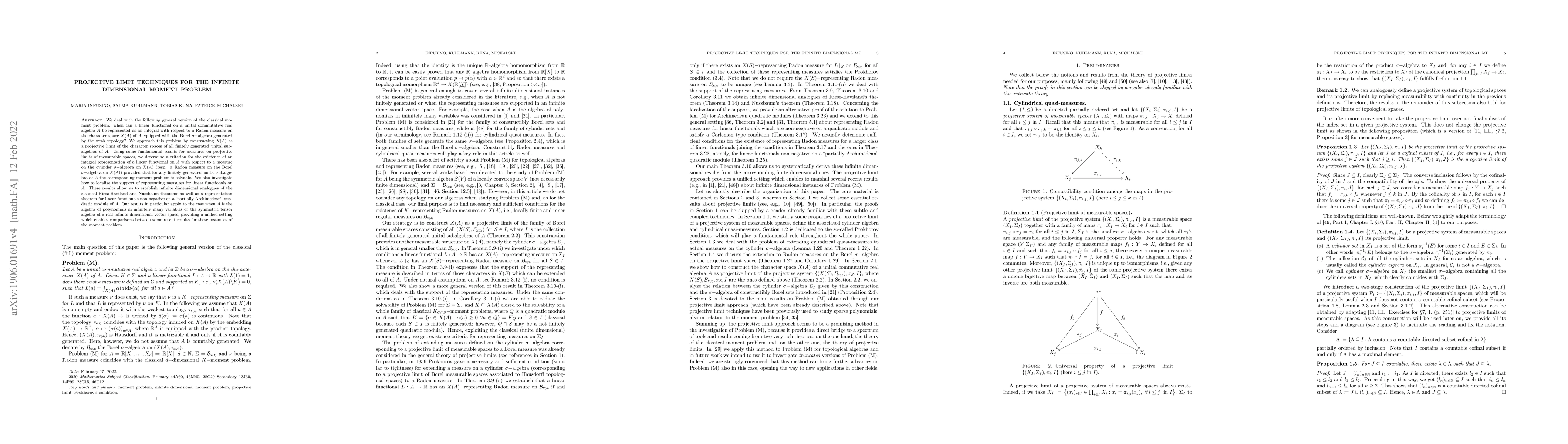 Thumbnail for Projective limits techniques for the infinite dimensional moment problem