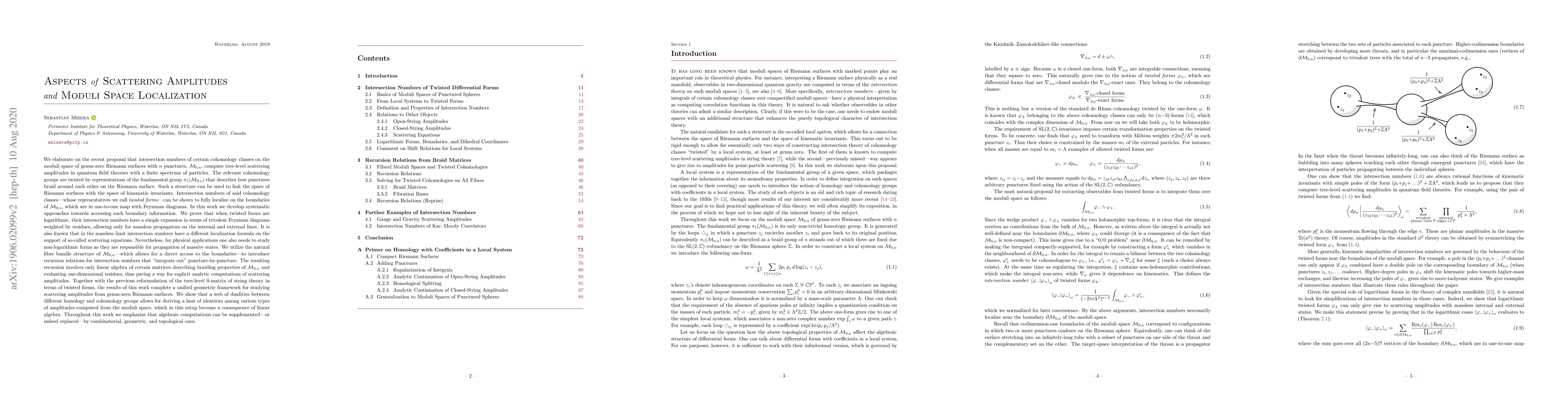Thumbnail for Aspects of Scattering Amplitudes and Moduli Space Localization
